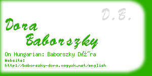 dora baborszky business card